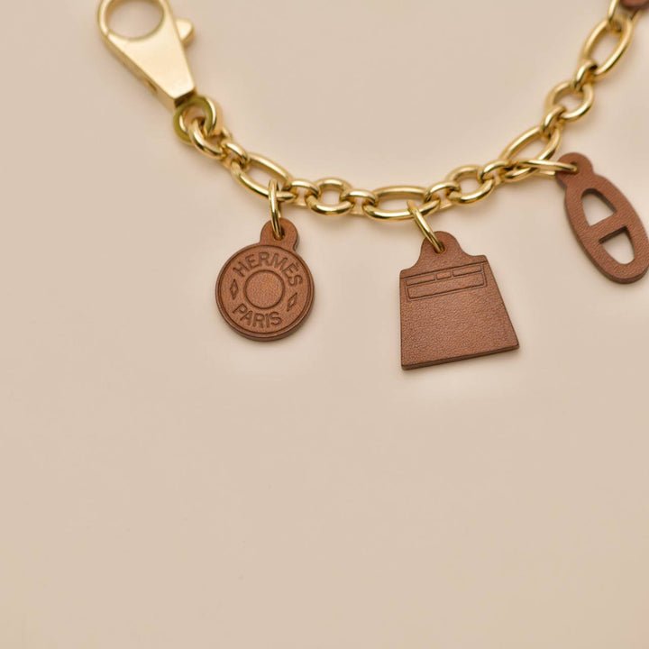 Hermès Barenia Olga Amulette Fauve Gold Bag Charm