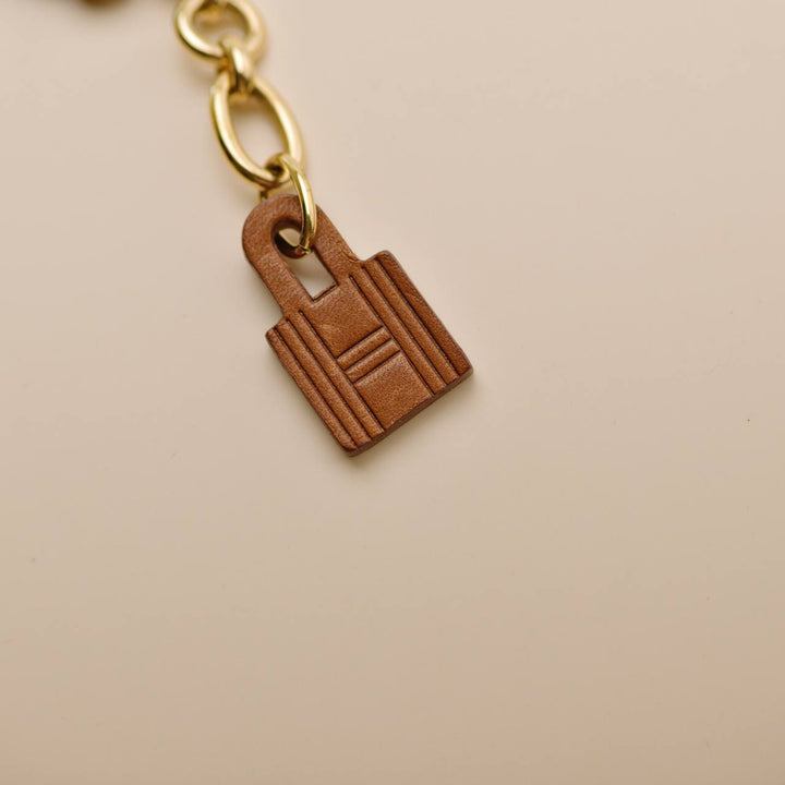 Hermès Barenia Olga Amulette Fauve Gold Bag Charm