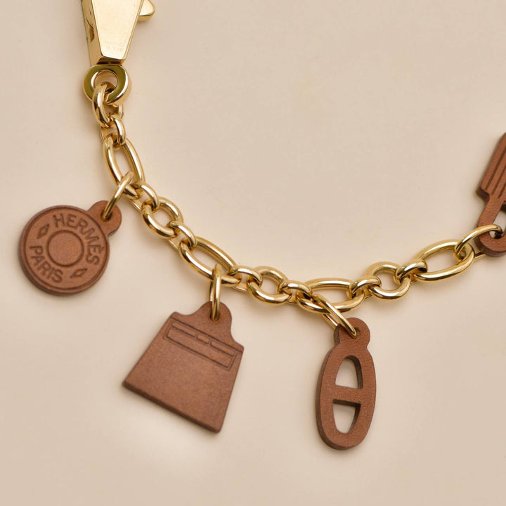 Hermès Barenia Olga Amulette Fauve Gold Bag Charm