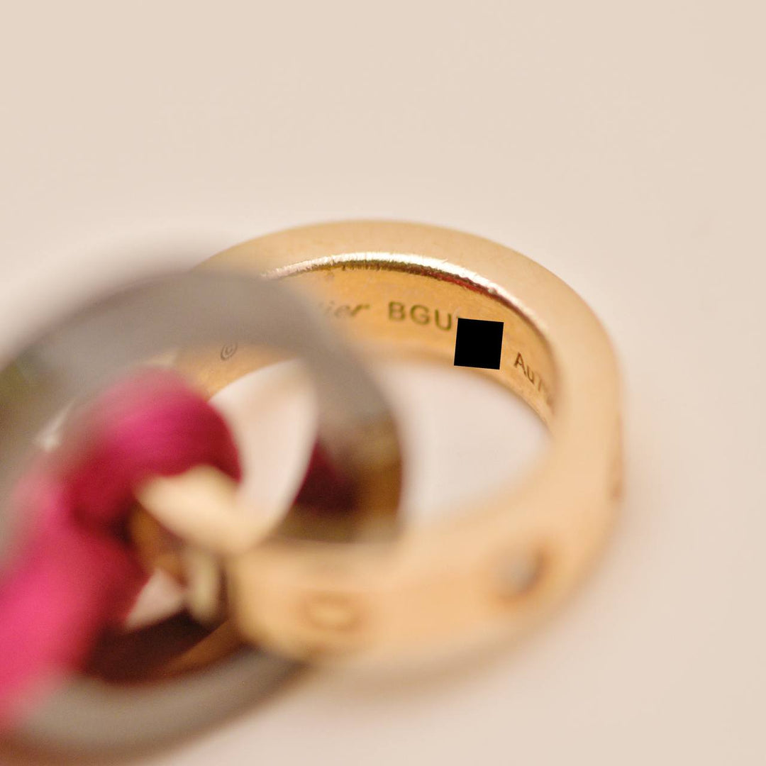 Preowned Cartier Love Cord Bracelet Diamond Sèvres Porcelain 18k Rose Gold