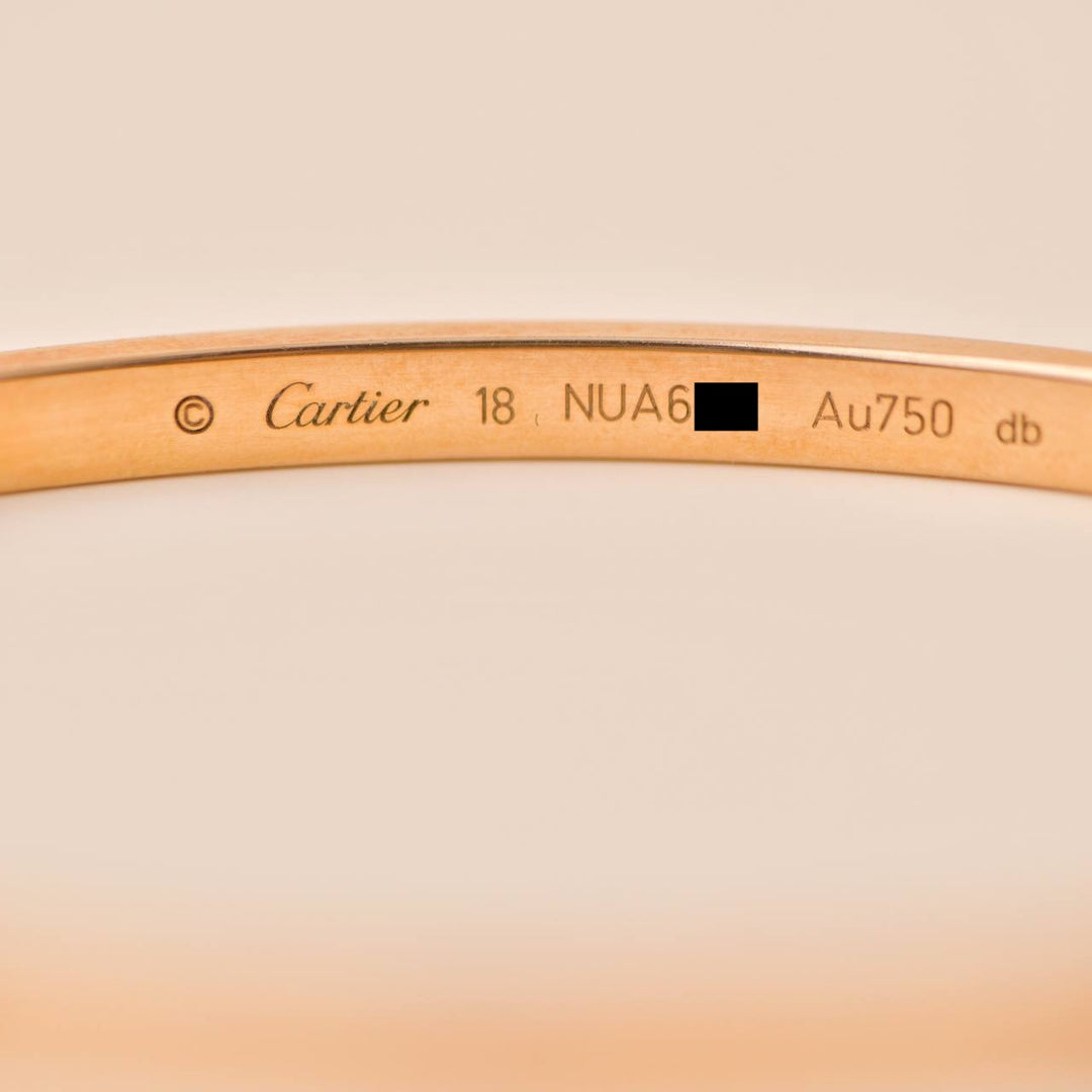 Cartier Love Bracelet Small Model 18K Rose Gold Size 18