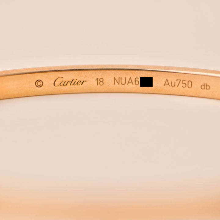 Cartier Love Bracelet Small Model 18K Rose Gold Size 18