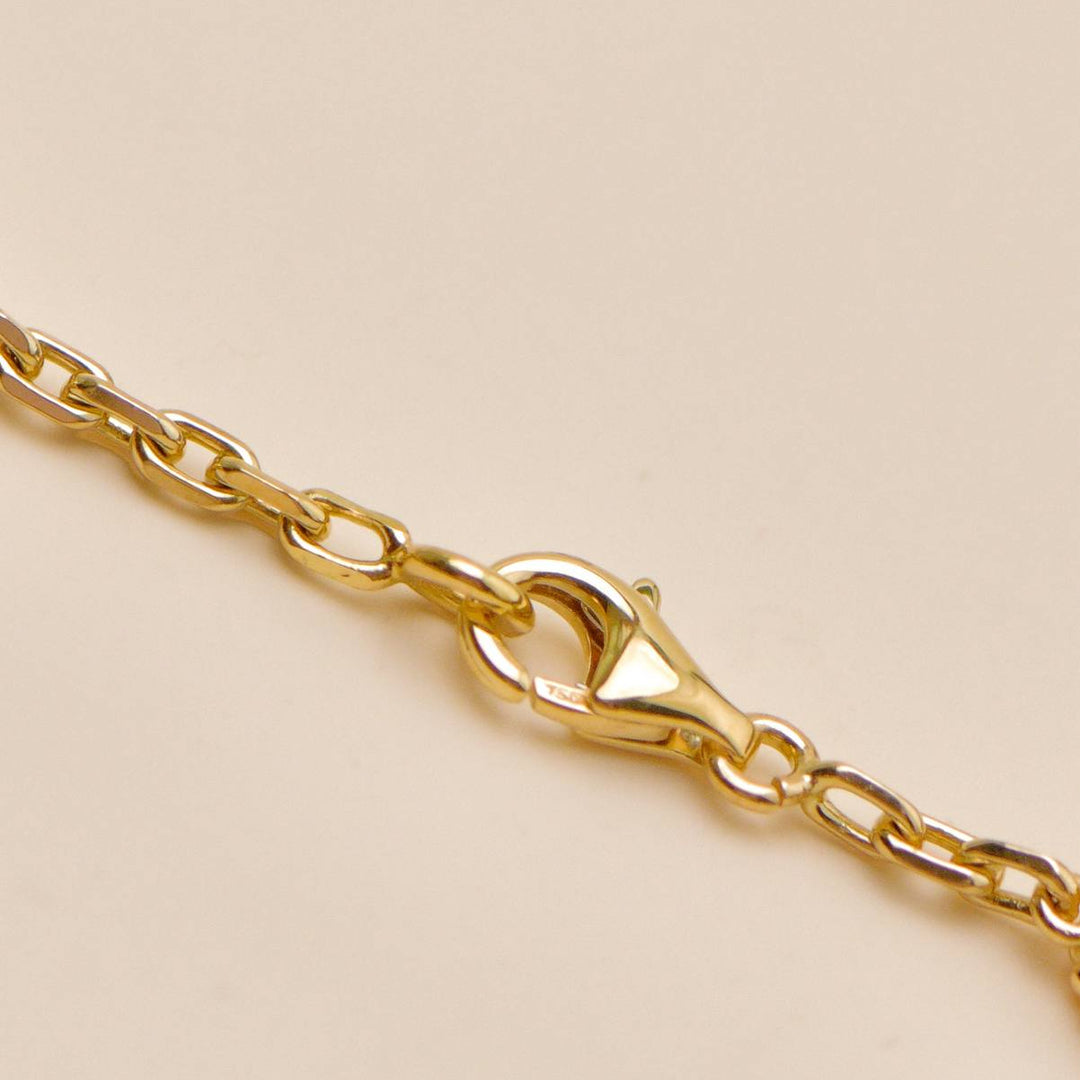 Second Hand Authentic VCA Vintage Alhambra 20 Motif Necklace Mother of Pearl 18K Yellow Gold