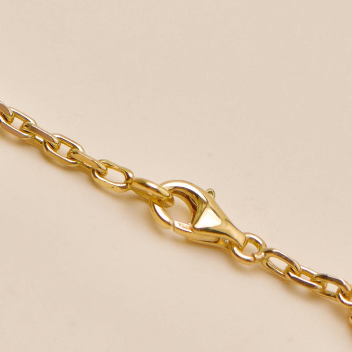 Second Hand Authentic VCA Vintage Alhambra 20 Motif Necklace Mother of Pearl 18K Yellow Gold
