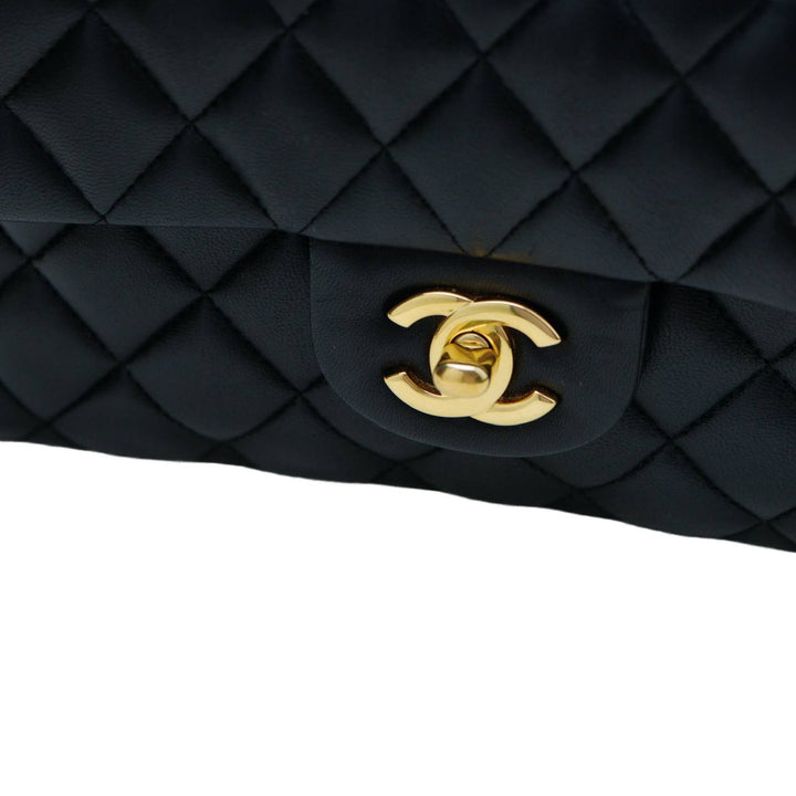 Used Chanel Classic Small Double Flap Lambskin Black Quilted Bag