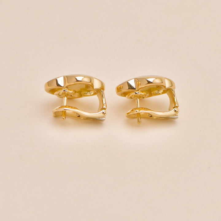 Preloved Authentic VCA Pure Alhambra Earrings Mother of Pearl 18K Yellow Gold