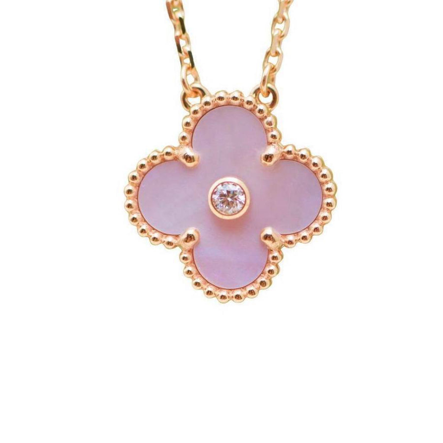 Preloved Authentic Van Cleef & Arpels 2025 Holiday Pendant Pink Mother of Pearl