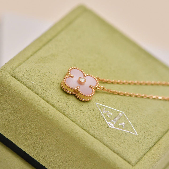 Second Hand Authentic Van Cleef & Arpels 2025 Holiday Pendant Pink Mother of Pearl