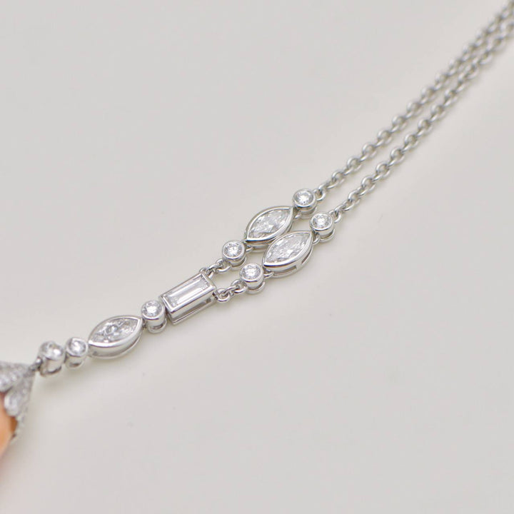 Conch Pearl and Diamond 18K White Gold Necklace