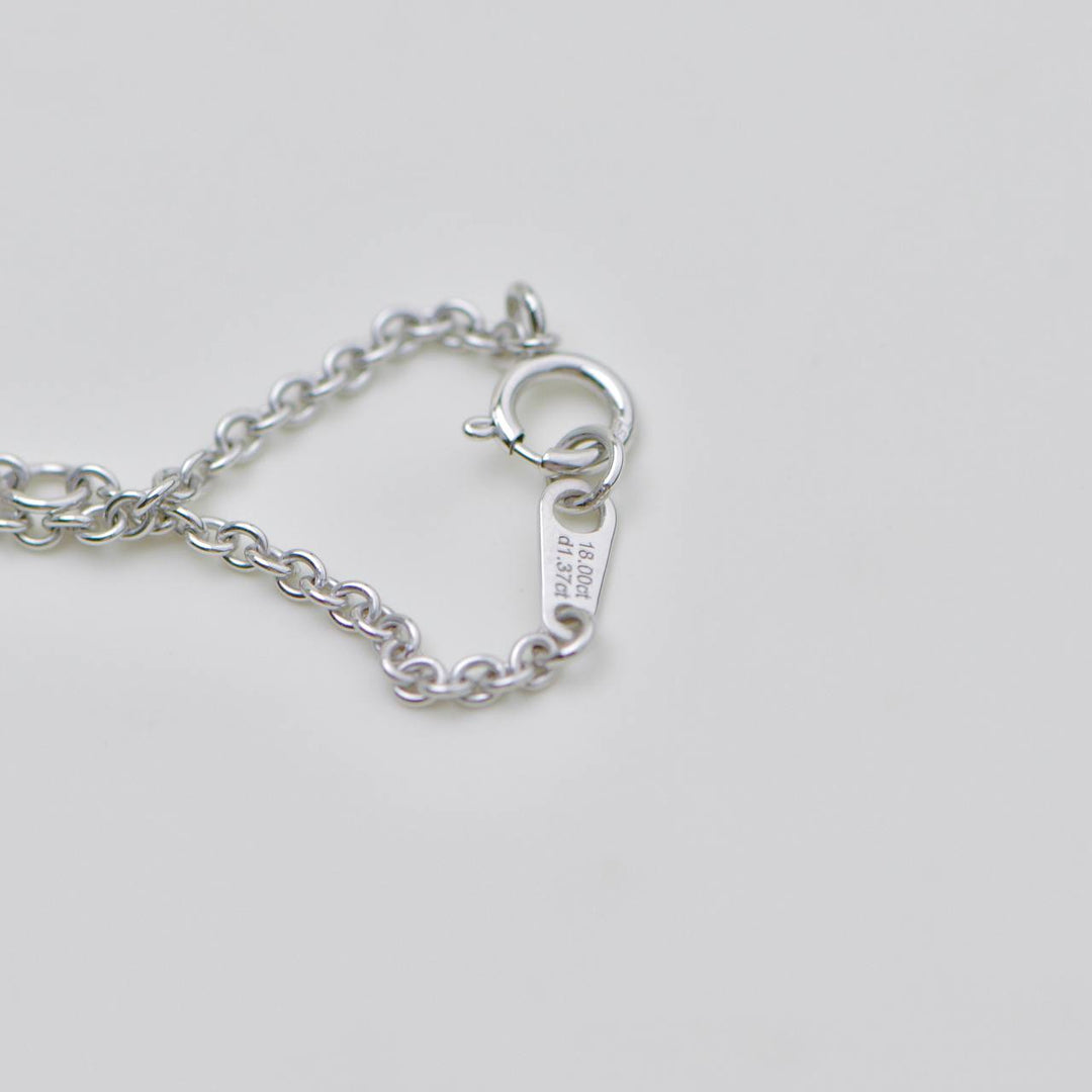 Conch Pearl and Diamond 18K White Gold Necklace