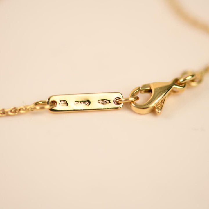 Second Hand Bvlgari Vintage Sapphire and Diamond Greek Cross Pendant 18K Yellow Gold
