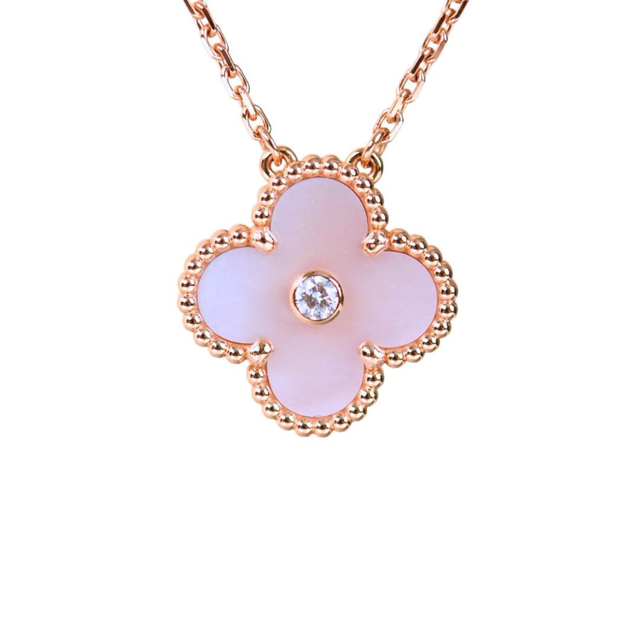 Preloved Van Cleef & Arpels 2025 Holiday Pendant Pink Mother of Pearl