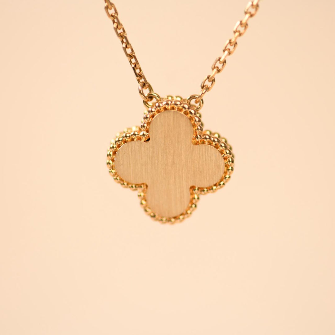 Second Hand Authentic Van Cleef Alhambra 2013 Holiday Pendant Necklace Diamond Malachite 