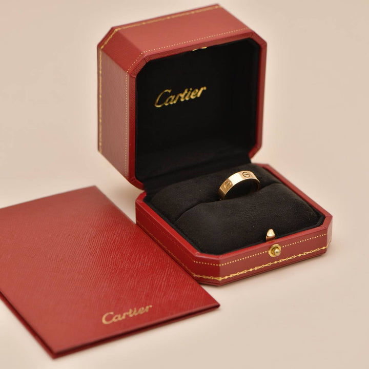Cartier Love Ring Classic Model 18K Rose Gold Size 56