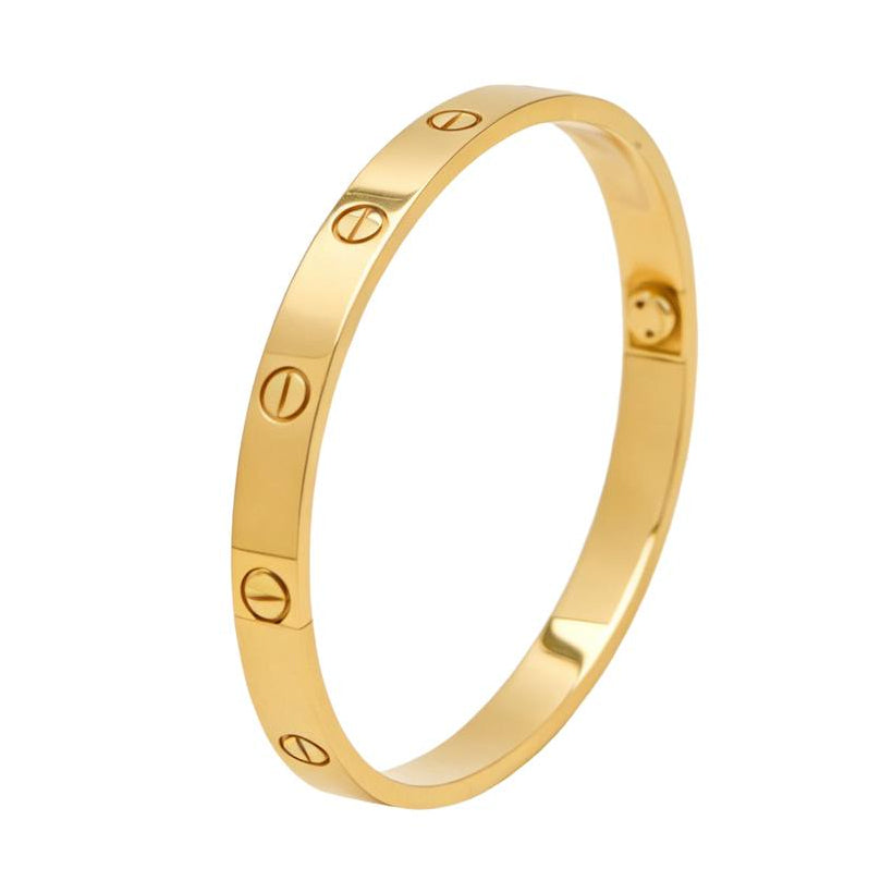 Preloved Authentic Cartier Love Bracelet Classic Model 18K Yellow Gold Size 18