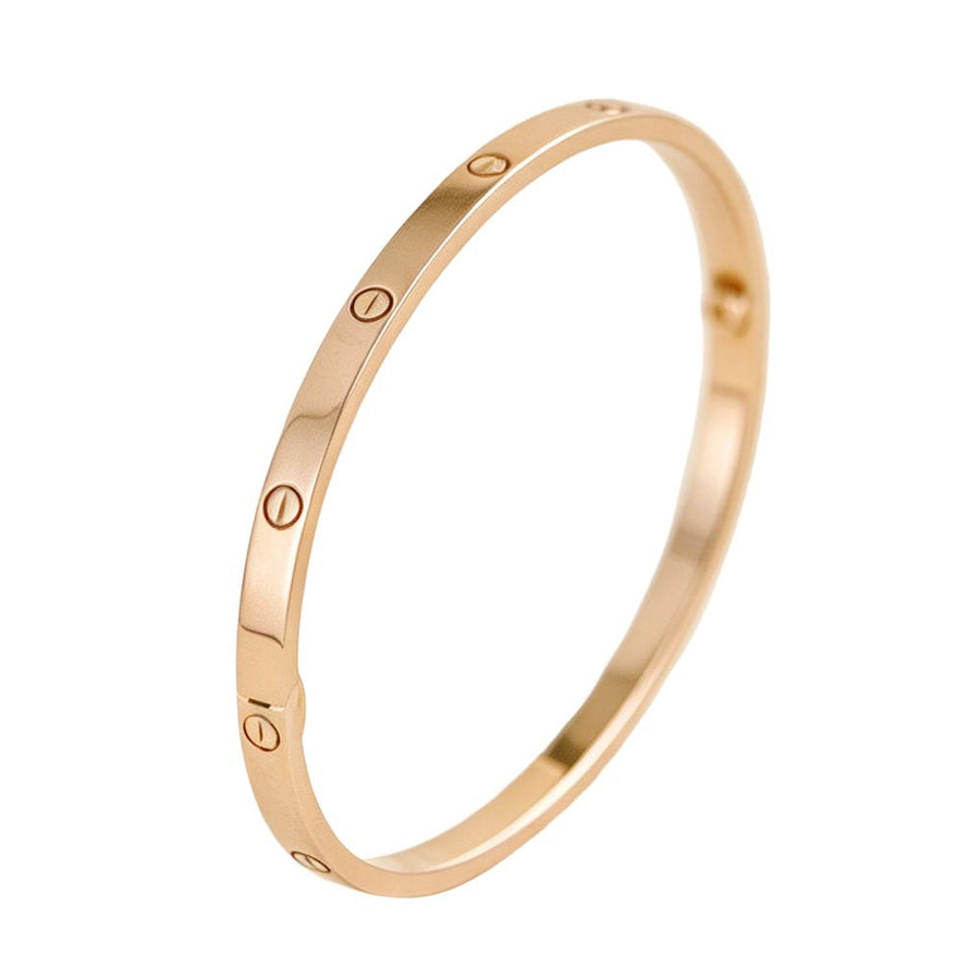 Preloved Authentic Cartier Love Bracelet Small Model 18K Rose Gold Size 17