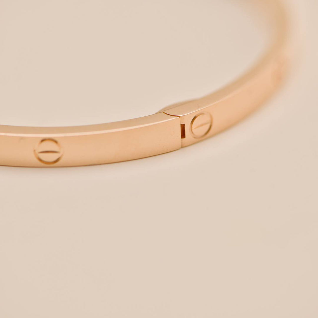 Second Hand Authentic Cartier Love Bracelet Small Model 18K Rose Gold