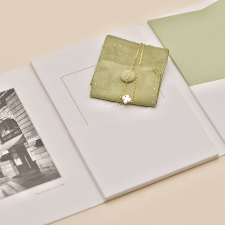 Preowned Authentic Van Cleef & Arpels Sweet Alhambra Mother of Pearl Bracelet 18K Yellow Gold