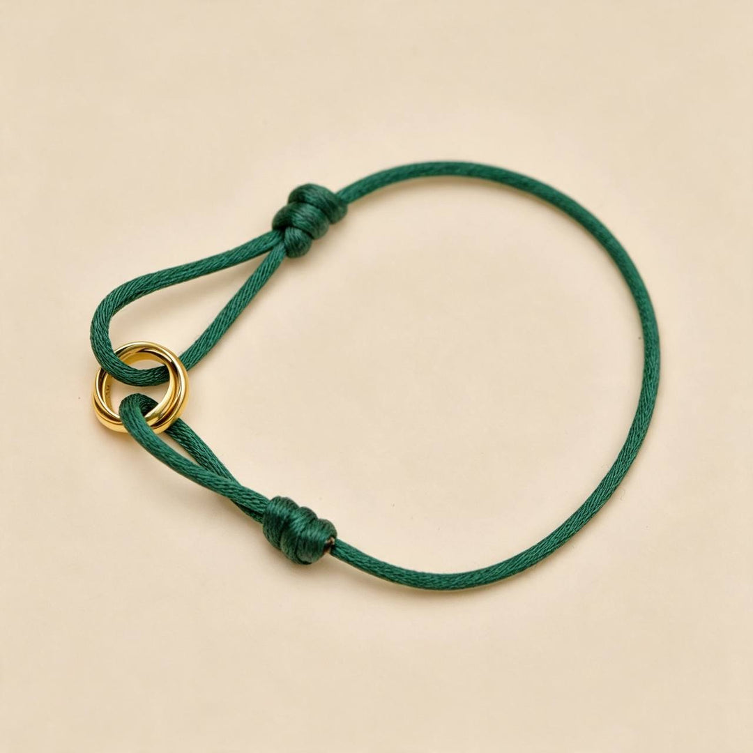 Authentic Cartier Trinity Cord Bracelet 18K Yellow Gold