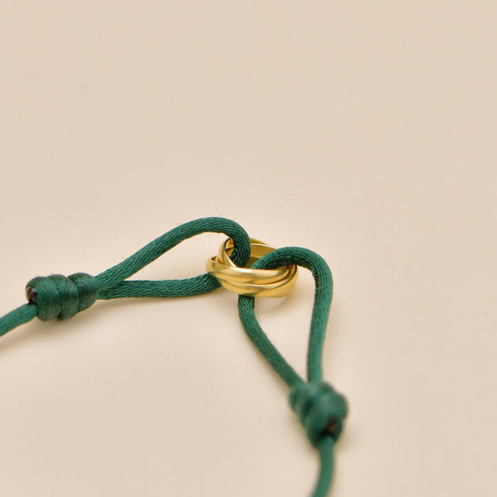 Used Authentic Cartier Trinity Cord Bracelet 18K Yellow Gold