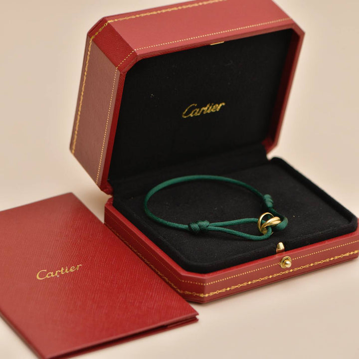 Preowned Authentic Cartier Trinity Cord Bracelet 18K Yellow Gold
