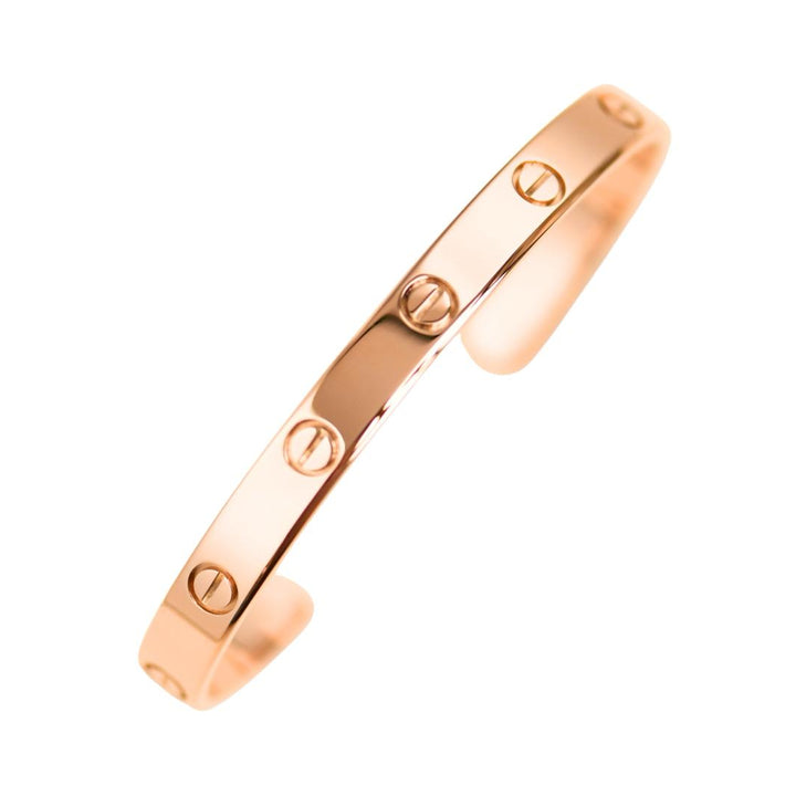 Authentic Preloved Cartier Love Cuff Bracelet 18K Rose Gold Size 18
