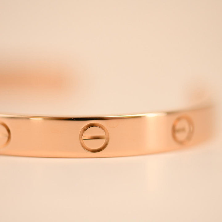 Authentic Preloved Cartier Love Cuff Bracelet 18K Rose Gold