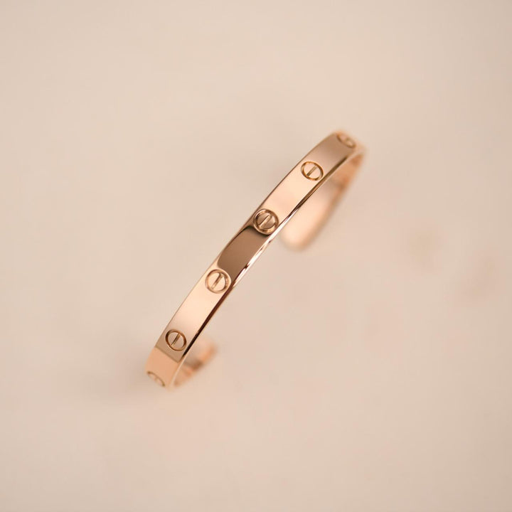 Authentic Preowned Cartier Love Cuff Bracelet 18K Rose Gold