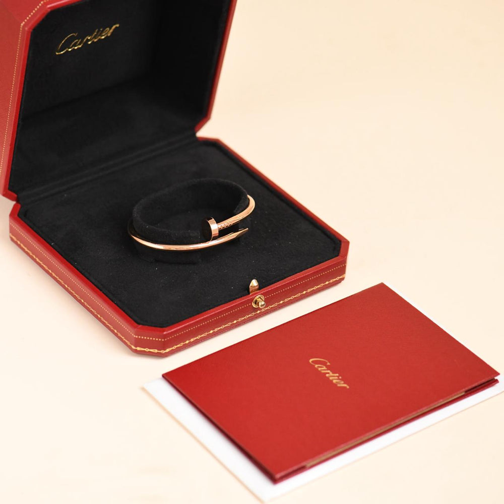 Preowned Authentic Cartier Juste un Clou Bracelet Classic Model 18K Rose Gold Size 16