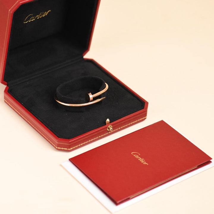Preowned Authentic Cartier Juste un Clou Bracelet Classic Model 18K Rose Gold Size 16