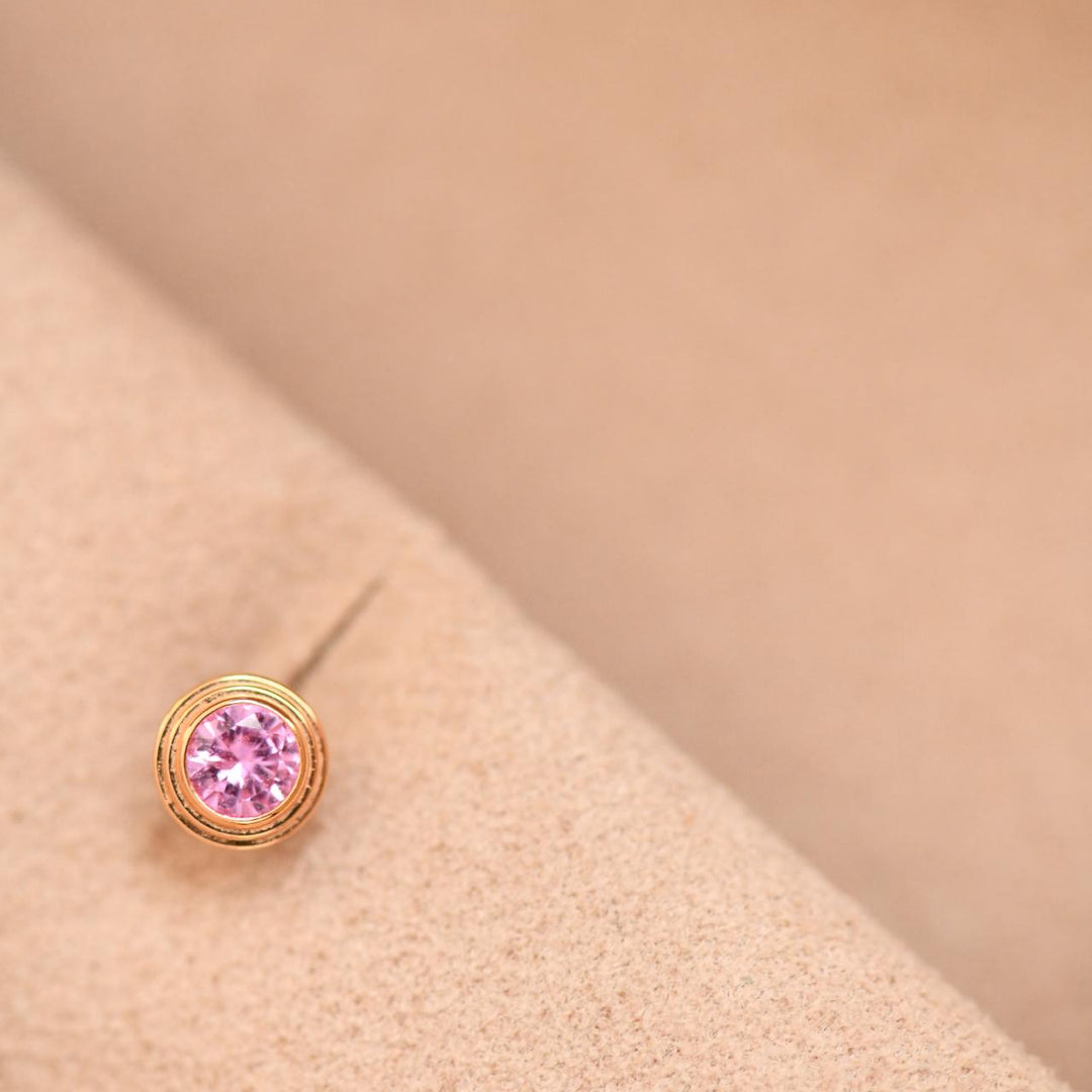 Authentic Preloved Cartier D'Amour Pink Sapphires Stud Earrings 18K Rose Gold