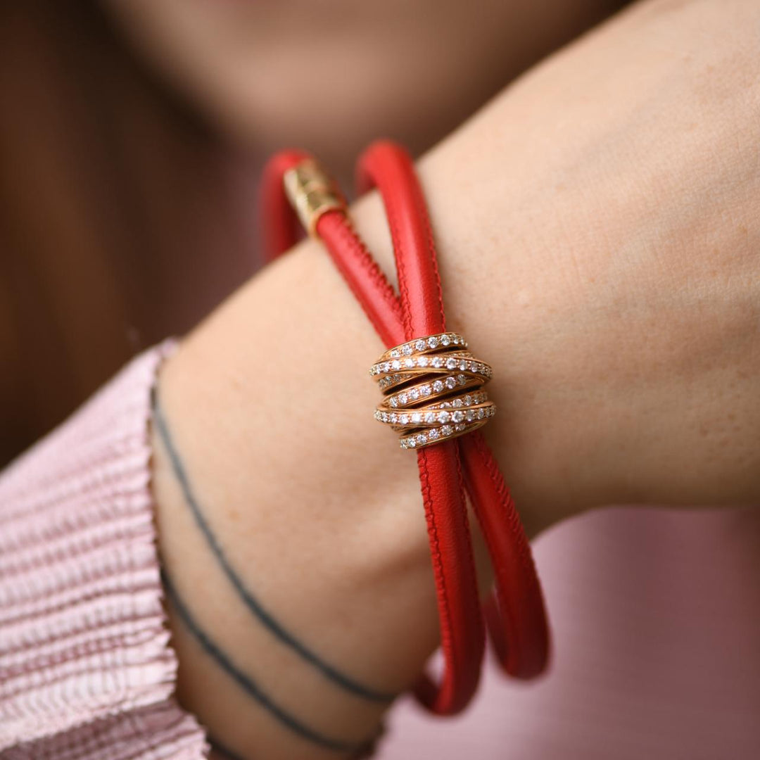 Second Hand De Grisogono Allegra Diamond Cord Bracelet 18K Rose Gold