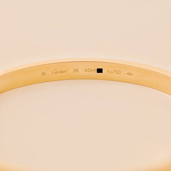Cartier Love Bracelet Classic Model 18K Yellow Gold Size 20