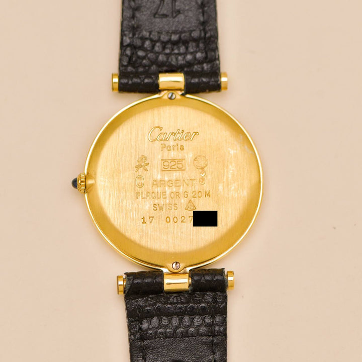 Second Hand Cartier Must de Cartier Vendôme Vermeil Watch Large Model