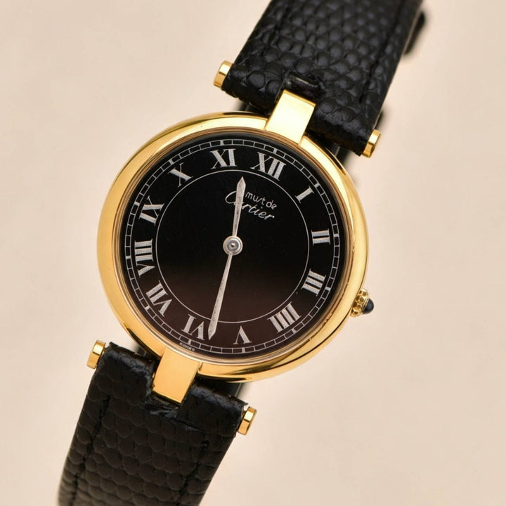 Preloved Cartier Must de Cartier Vendôme Vermeil Watch Large Model