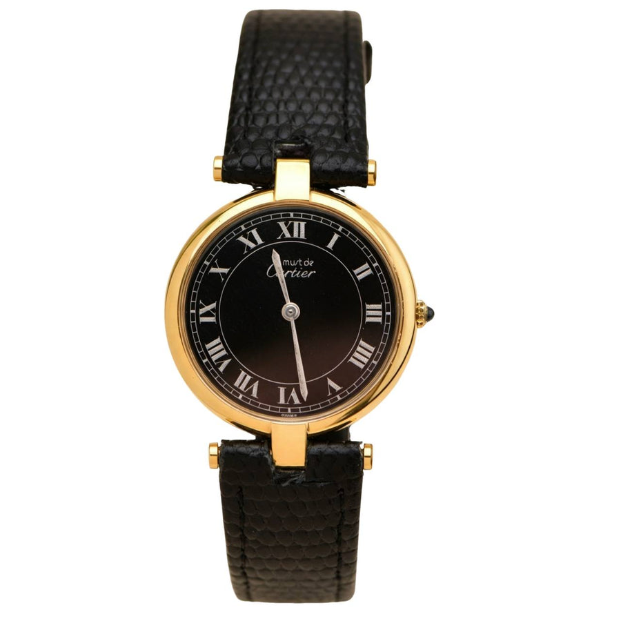 Preloved Authentic Cartier Must de Cartier Vendôme Vermeil Watch Large Model