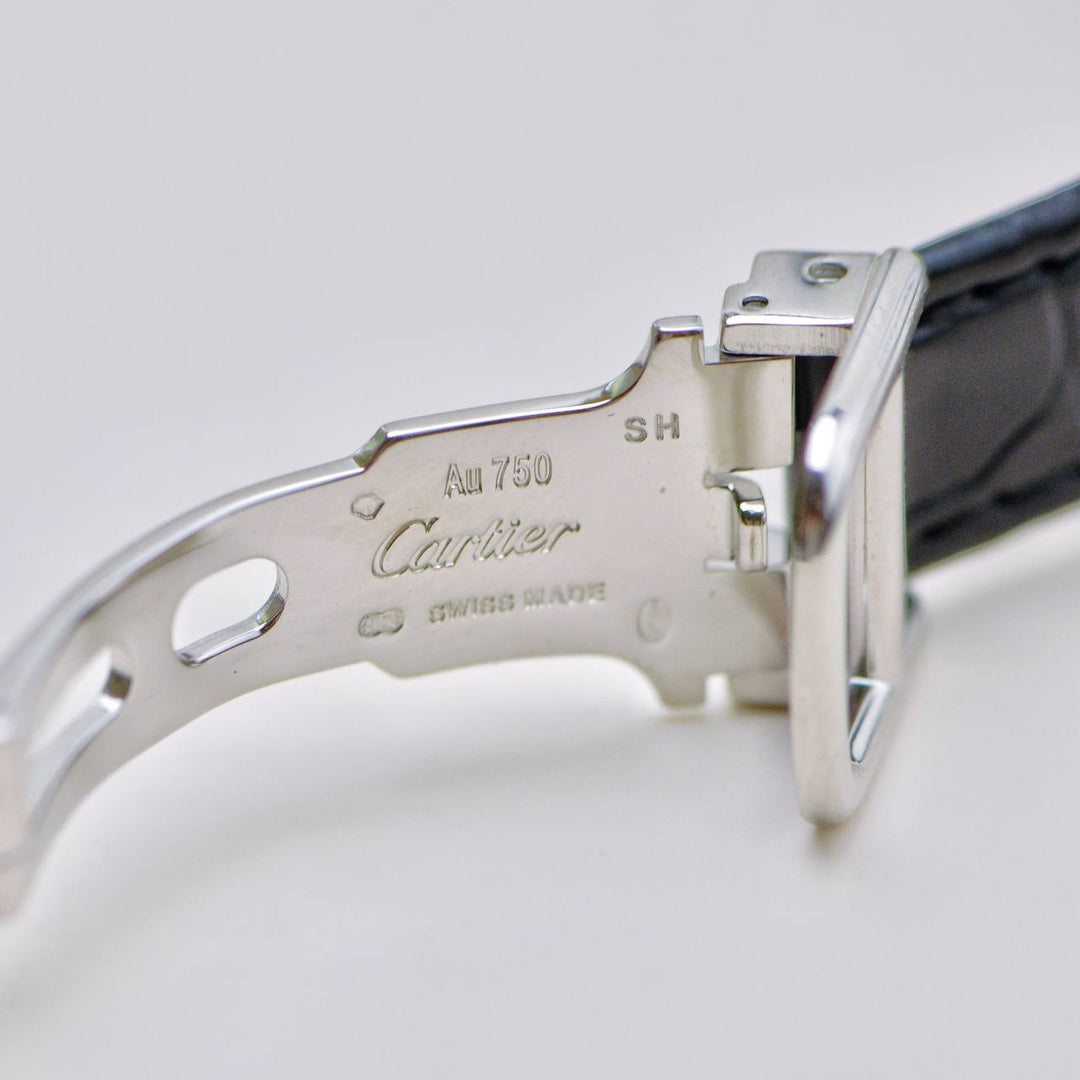 Preloved Authentic Cartier Tank Américaine Diamond Wrist Watch 18K White Gold WB707331