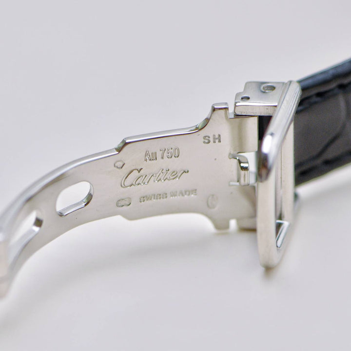 Preloved Authentic Cartier Tank Américaine Diamond Wrist Watch 18K White Gold WB707331