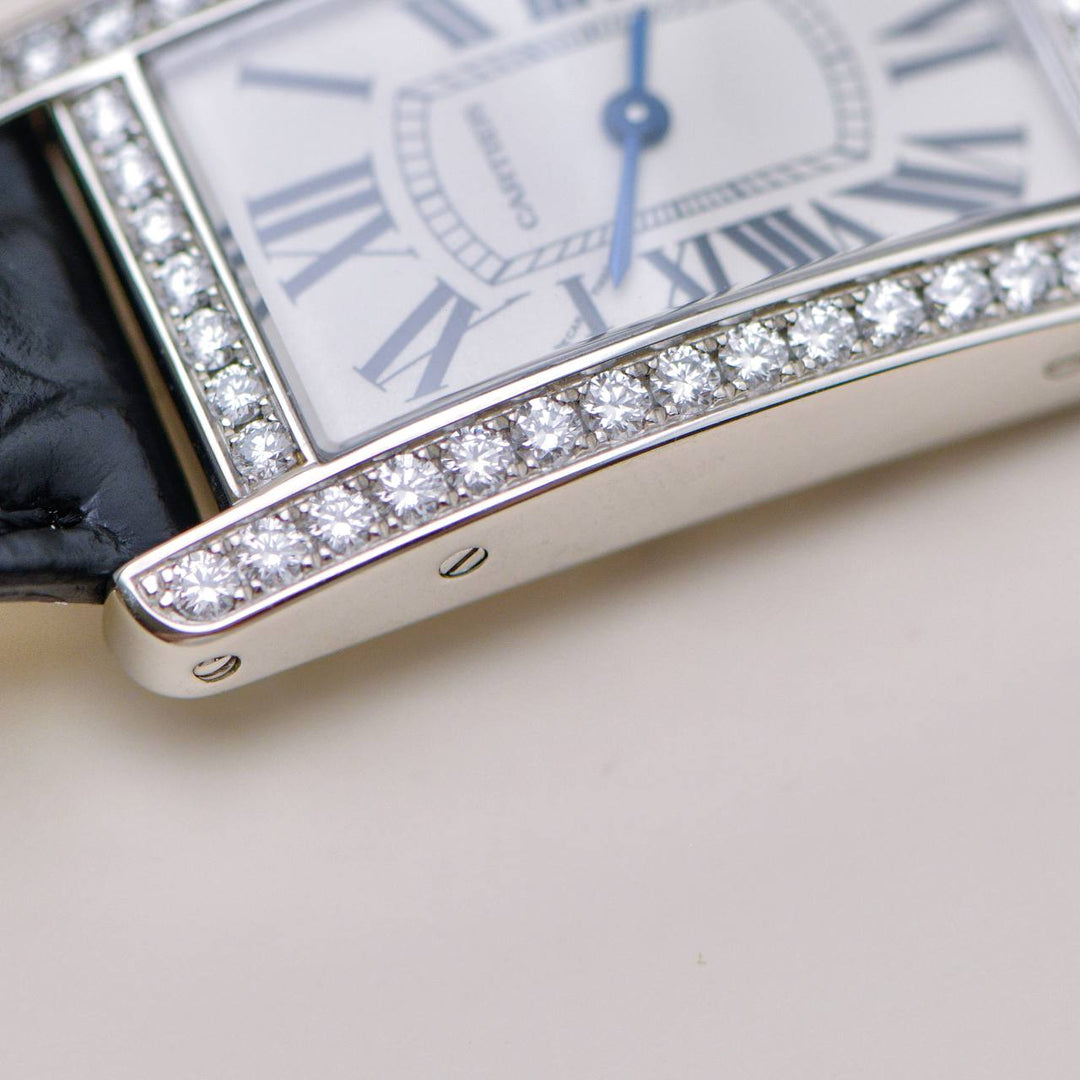 Preloved Cartier Tank Américaine Diamond Watch 18K White Gold WB707331