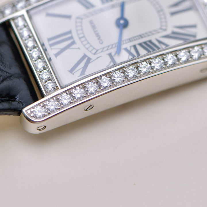 Preloved Cartier Tank Américaine Diamond Watch 18K White Gold WB707331