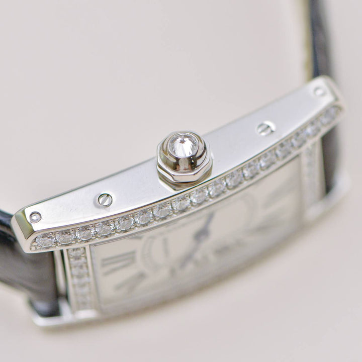 Authentic Preowned Cartier Tank Américaine Diamond Watch 18K White Gold