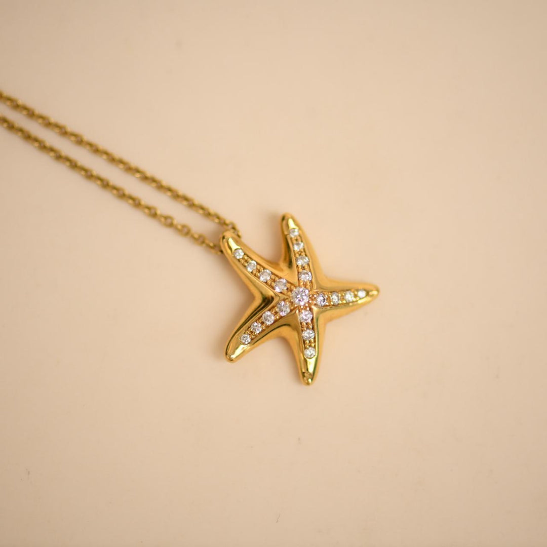 Preloved Tiffany & Co. Elsa Peretti Diamond Starfish Necklace