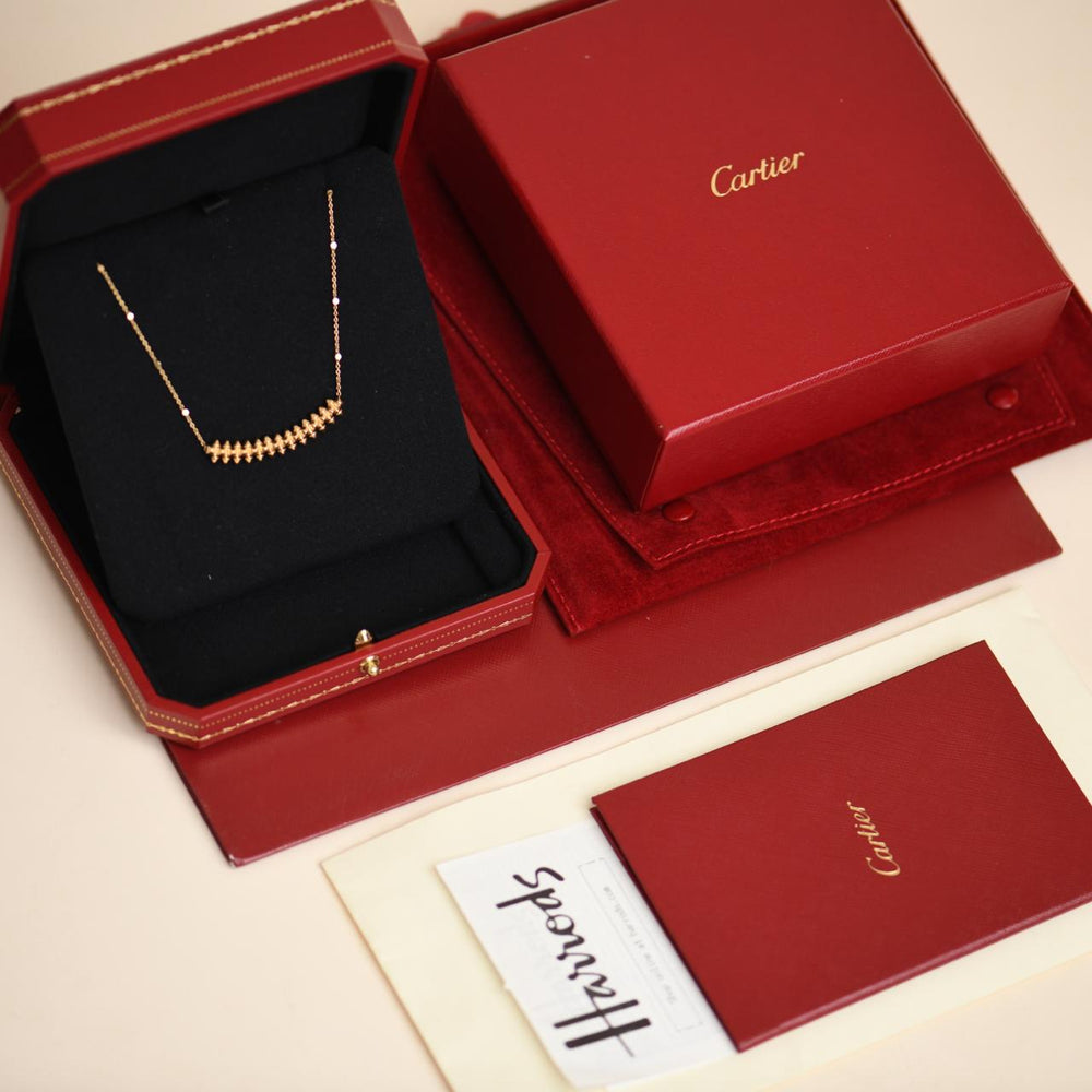 Preowned Cartier Clash Necklace Small Model 18K Rose Gold