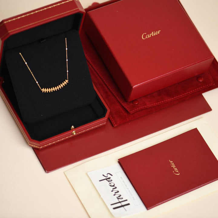 Preowned Cartier Clash Necklace Small Model 18K Rose Gold