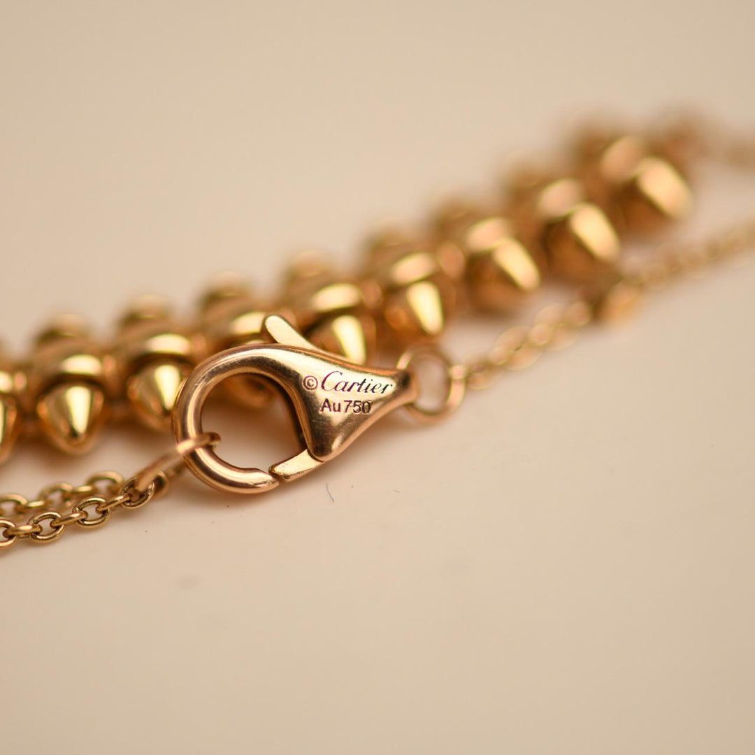 Preowned Cartier Clash Necklace Small Model 18K Gold