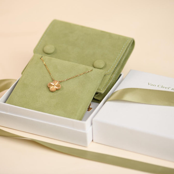 Preloved Authentic Van Cleef Vintage Alhambra Guilloché 18K Yellow Gold Pendant Necklace