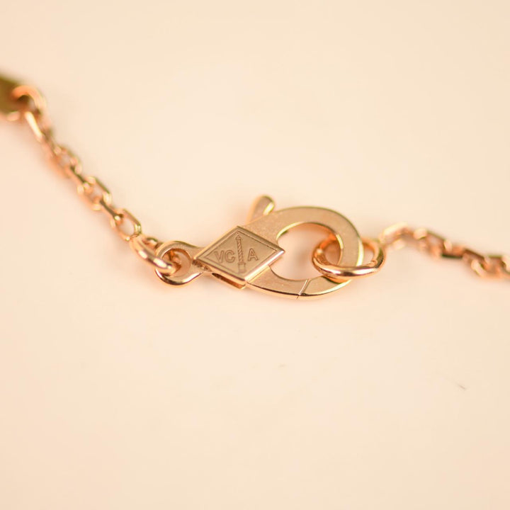 Second Hand VCA Alhambra 2021 Holiday Pendant Rhodonite Diamond