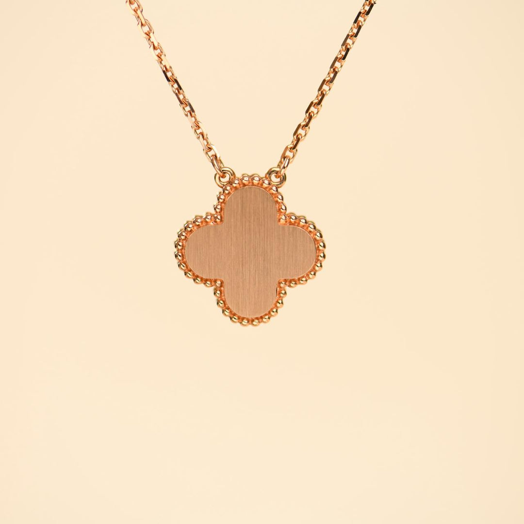Preowned Van Cleef Alhambra 2021 Holiday Pendant Rhodonite Diamond
