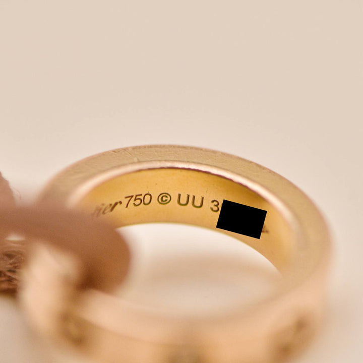 Authentic Preowned Cartier Love Cord Bracelet 4 Diamond Brown Sèvres Porcelain