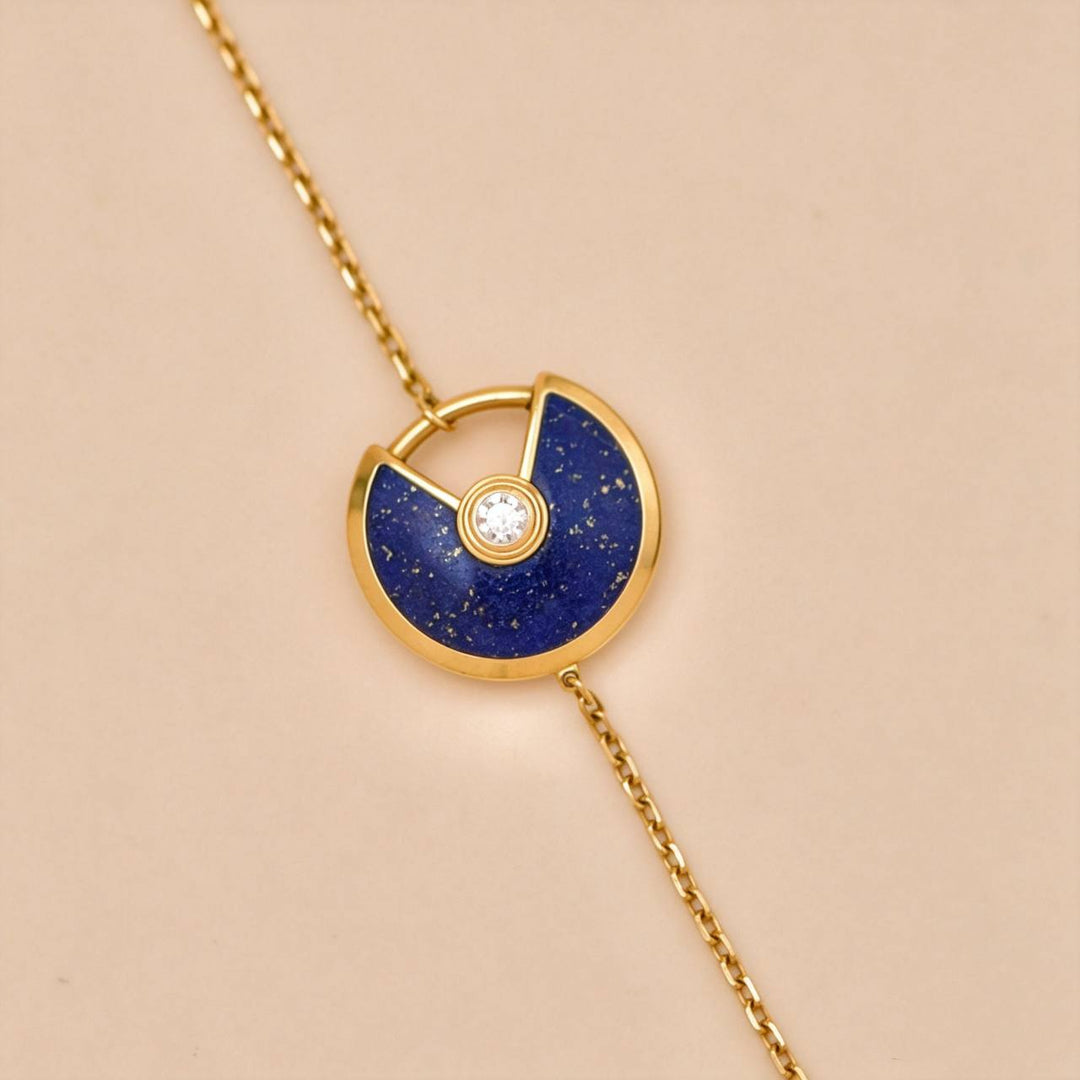 Authentic Cartier Amulette Bracelet Lapis Lazuli 18K Yellow Gold